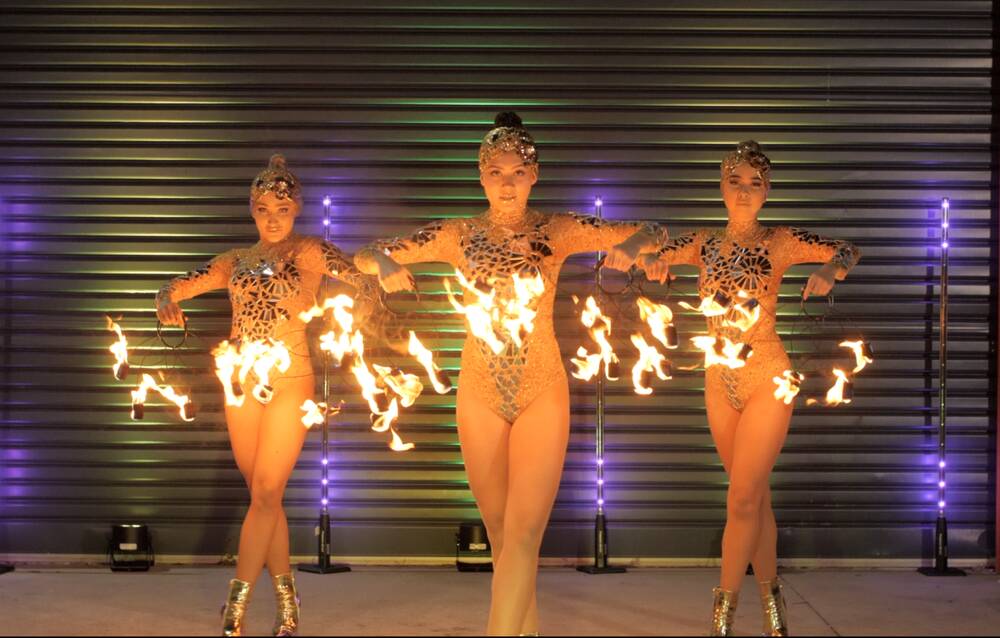 fire feature show
